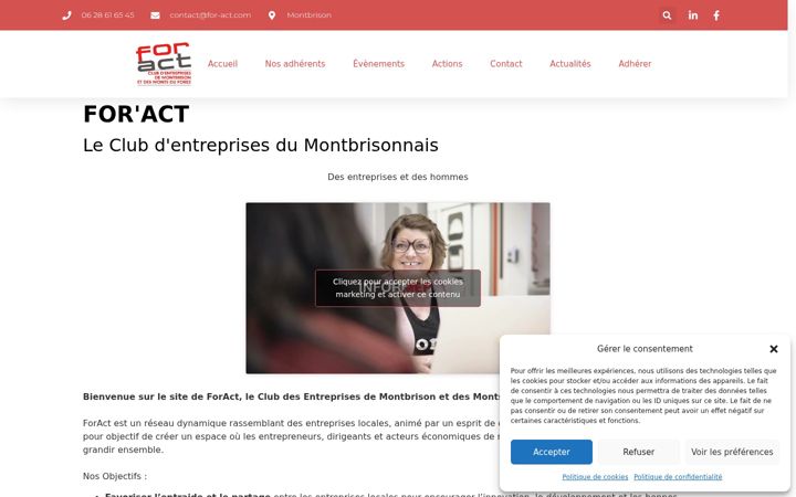 Screenshot of for-act.com