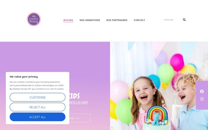 Screenshot of for-events-kids.fr