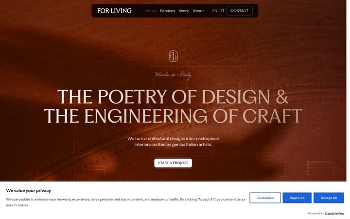 Screenshot ta' for-living.it