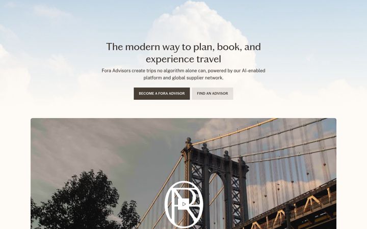 Screenshot of fora.travel