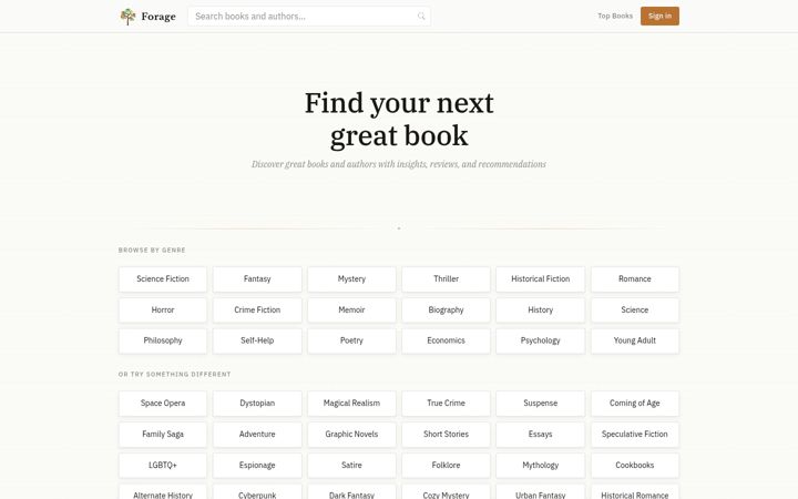Screenshot of forage.com