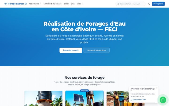 Screenshot of forageexpressci.com