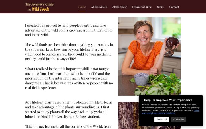 Screenshot of foragerguide.com