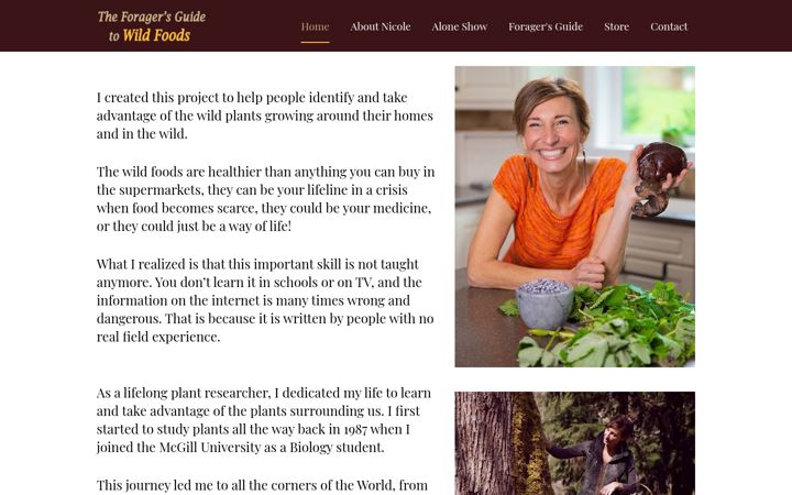 Screenshot of foragersguide.com