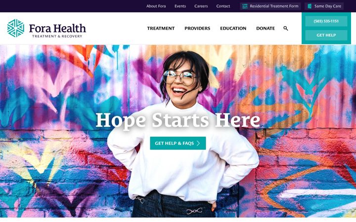Screenshot of forahealth.org