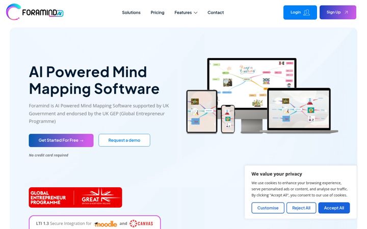 Screenshot of foramind.com