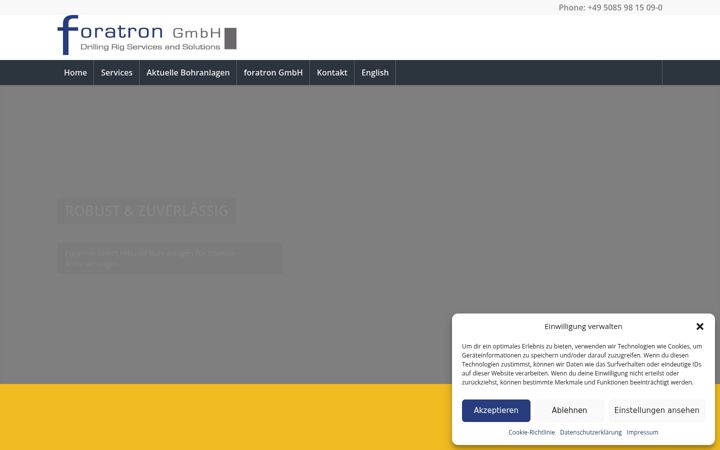 Posnetek zaslona foratron.de
