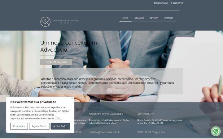 Screenshot of forattoadv.com.br