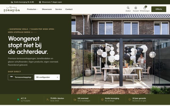 Screenshot of foravida.nl