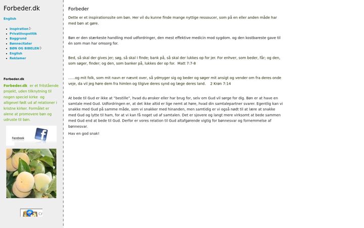 Screenshot of forbeder.dk