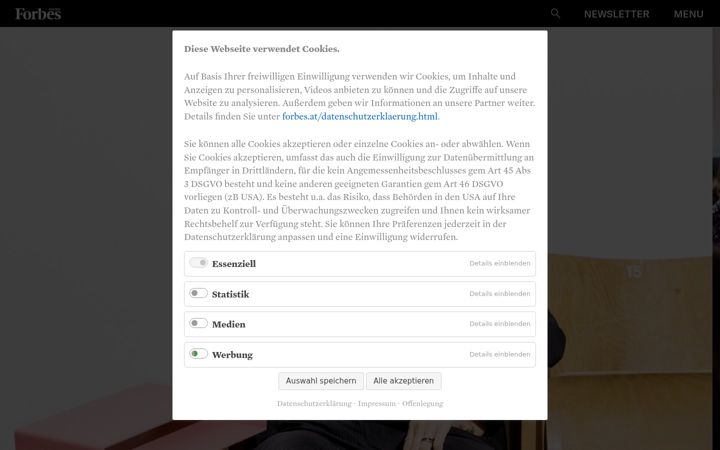 Screenshot of forbes.at
