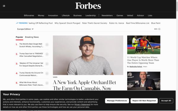 Screenshot of forbes.com