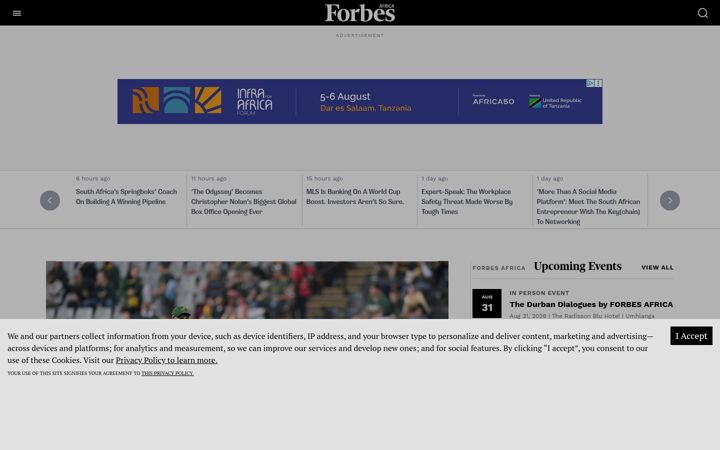 Screenshot of forbesafrica.com