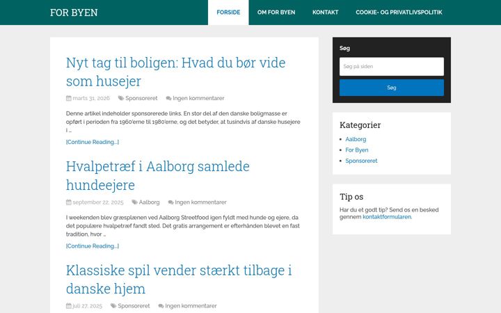 Screenshot of forbyen.dk