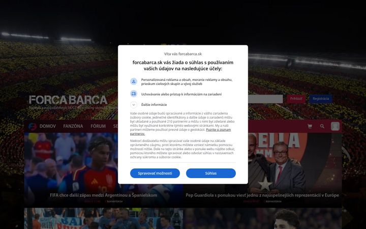 Screenshot of forcabarca.sk