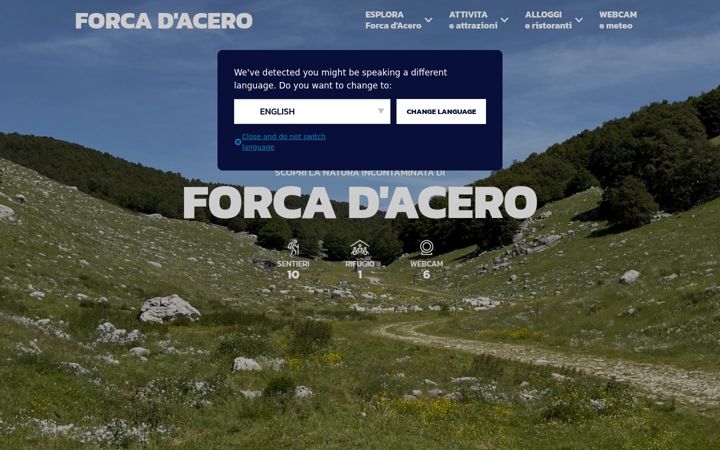 Snimka zaslona za forcadacero.it