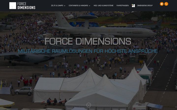 Screenshot of force-dimensions.de