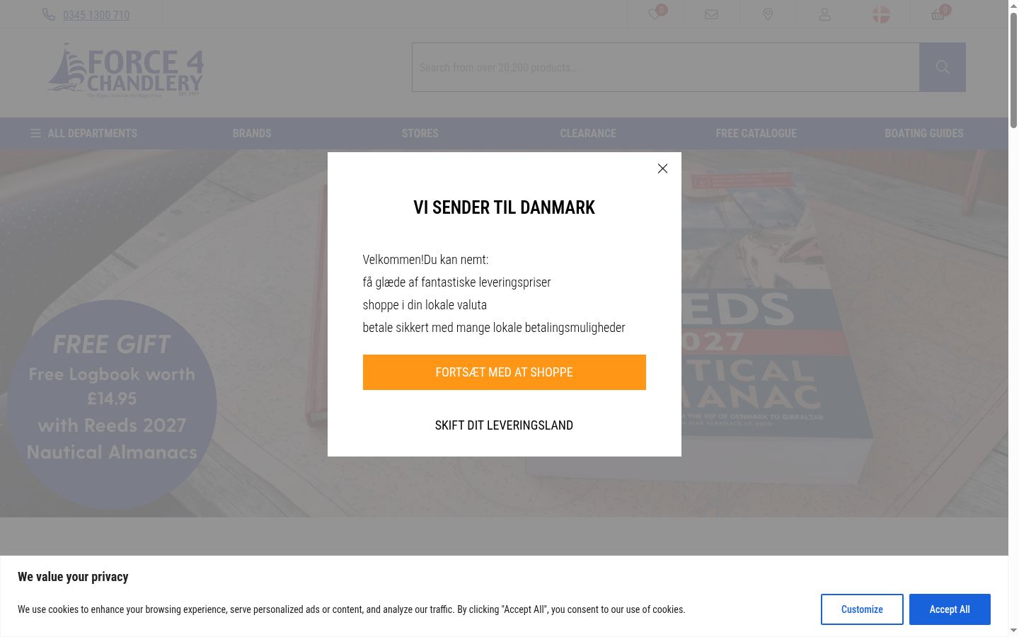 Snímek obrazovky baneru souhlasu zobrazeného před jakoukoli interakcí