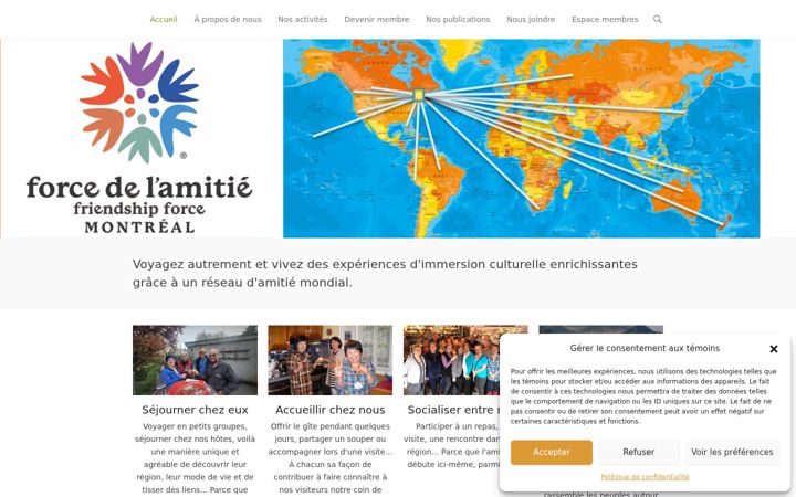 Screenshot of forceamitiemontreal.ca