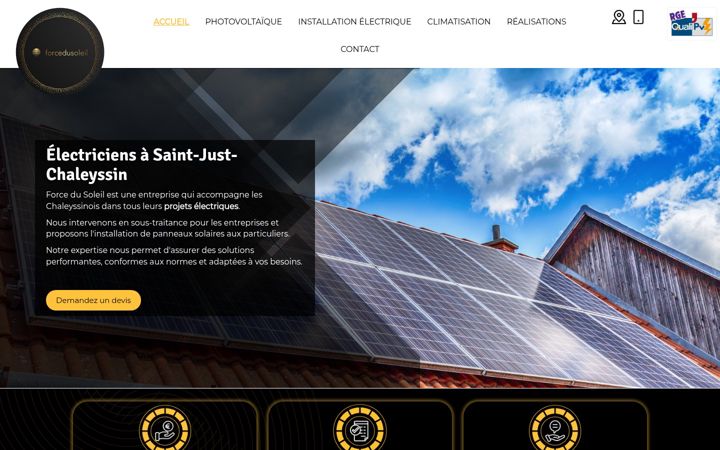 Screenshot of forcedusoleil.fr