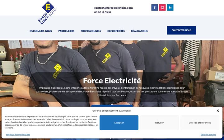 Screenshot of forceelectricite.com