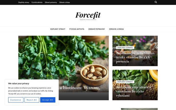 Screenshot ta' forcefit.sk