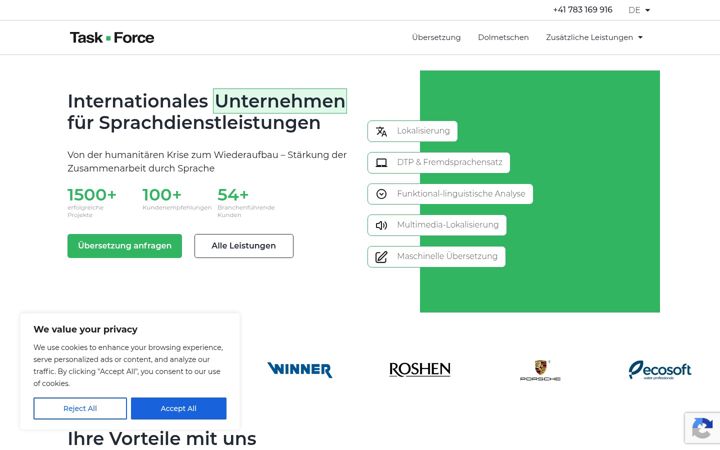 Screenshot of forcegroup.ch