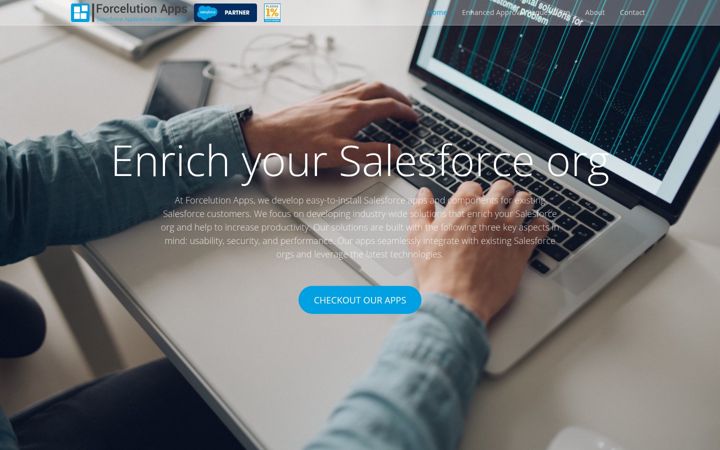 Screenshot of forcelutionapps.com