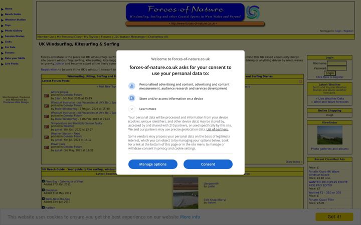 Screenshot of forces-of-nature.co.uk