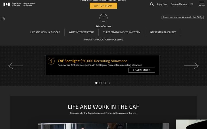 Screenshot of forces.ca