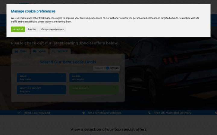 Screenshot of forcesleasing.com