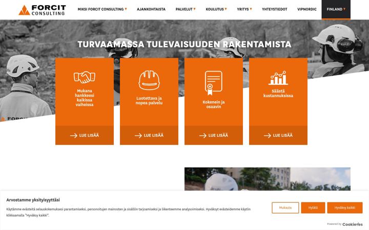 Screenshot of forcitconsulting.fi