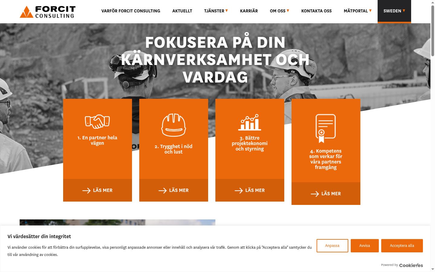 Skærmbillede af samtykkebanneret, som det blev vist før nogen interaktion