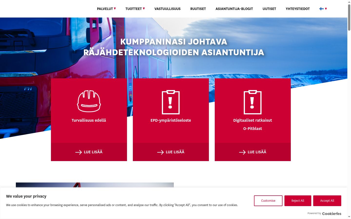Zrzut ekranu banera zgody wyświetlanego przed jakąkolwiek interakcją