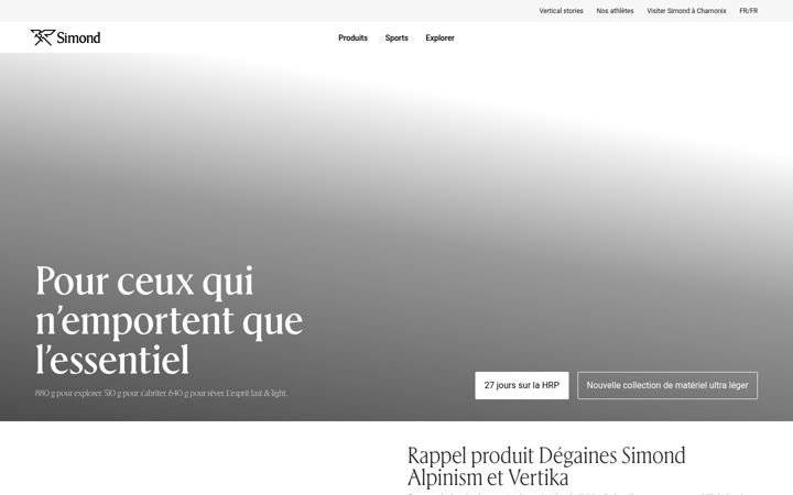 Screenshot of forclaz.fr