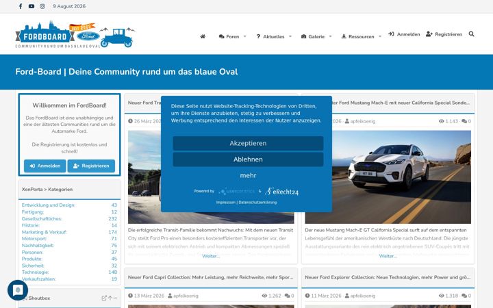 Posnetek zaslona ford-board.de