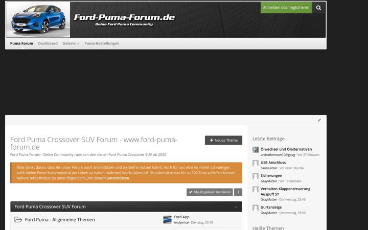 Ekrano kopija ford-puma-forum.de