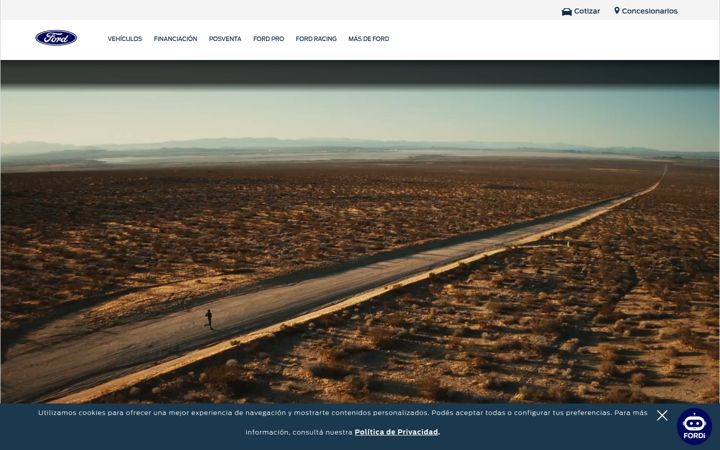 Screenshot of ford.com.ar