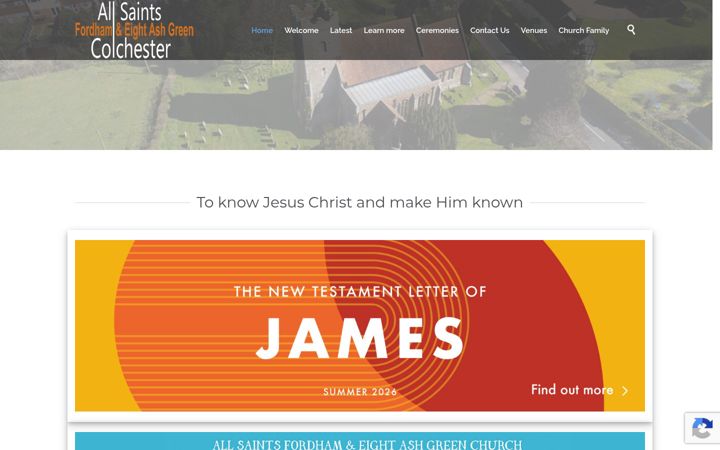 Screenshot of fordhamchurch.org.uk