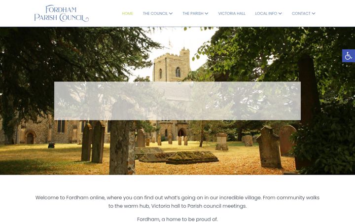 Captura de ecrã de fordhamparish.gov.uk