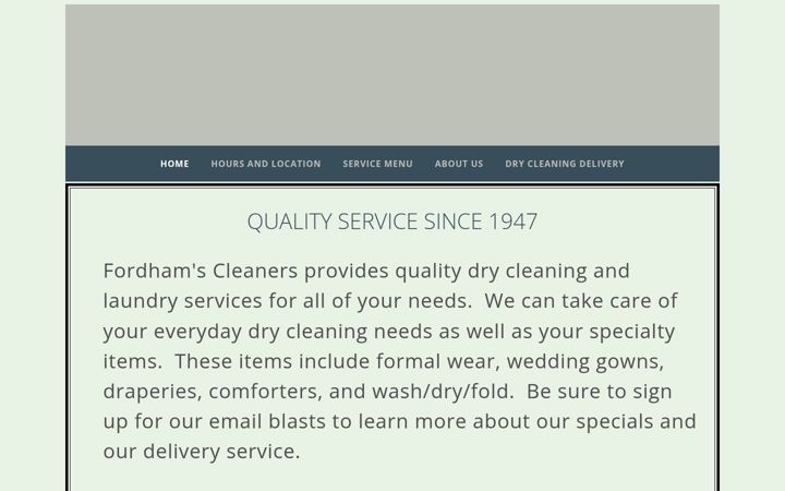 Screenshot of fordhamscleaners.com