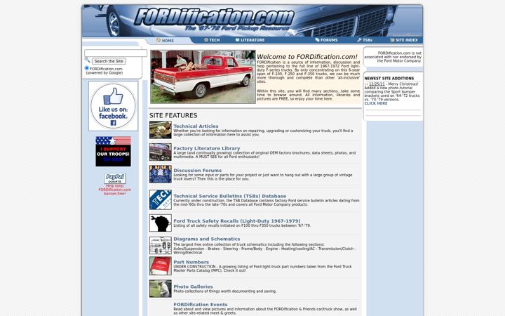 Screenshot of fordification.com