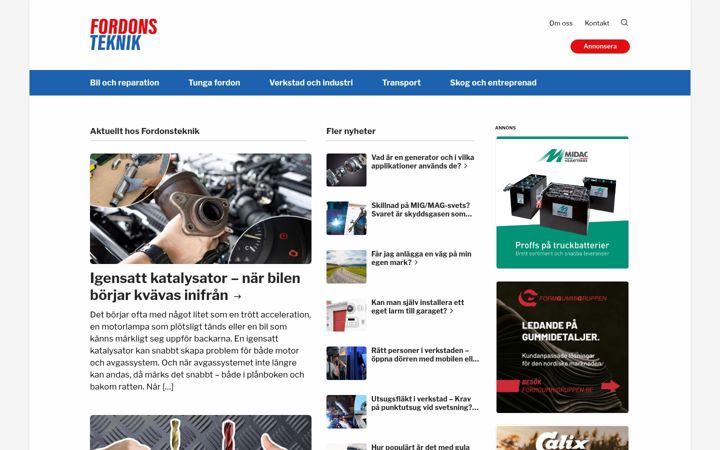 Screenshot of fordonsteknik.net