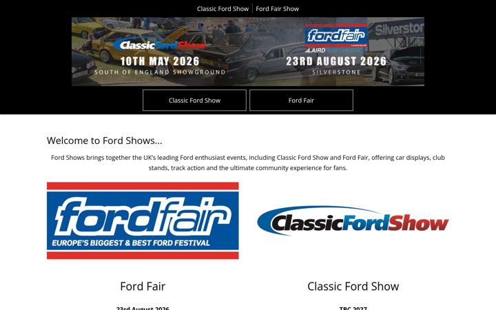 Screenshot of fordshows.co.uk