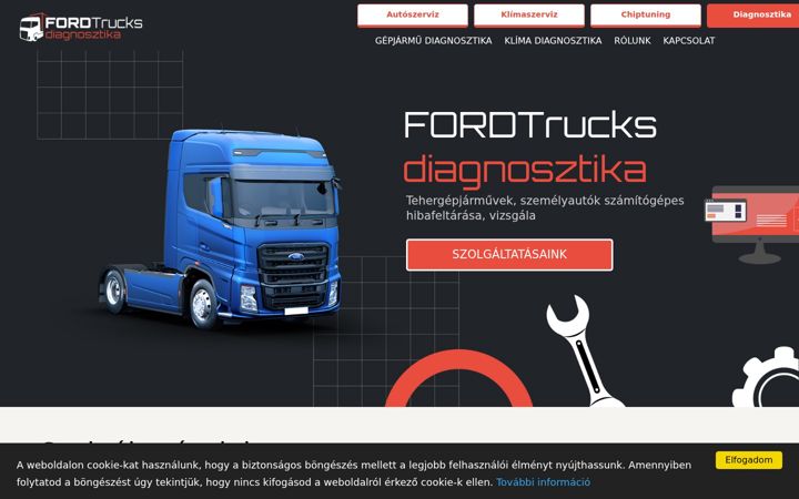 Screenshot of fordtrucksdiagnosztika.hu
