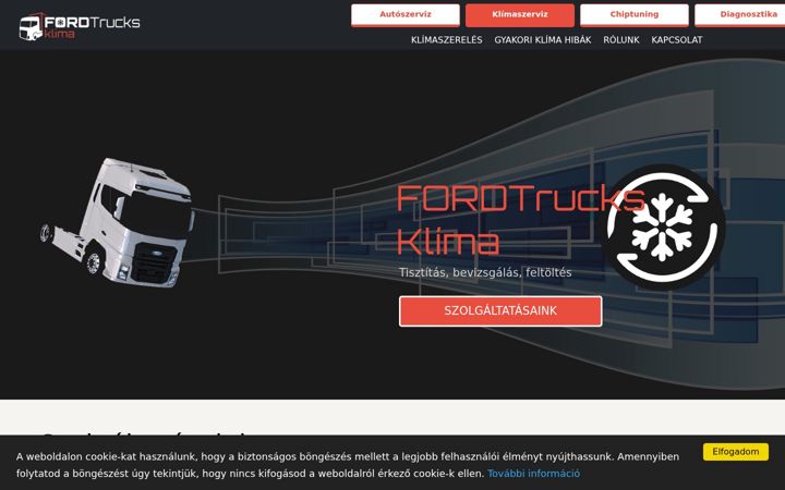 Screenshot of fordtrucksklima.hu