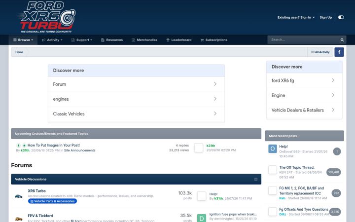 Screenshot von fordxr6turbo.com