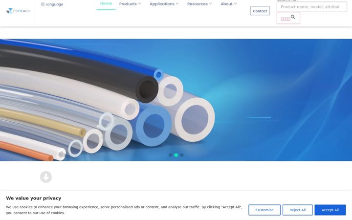 Screenshot of foreachfluid.com