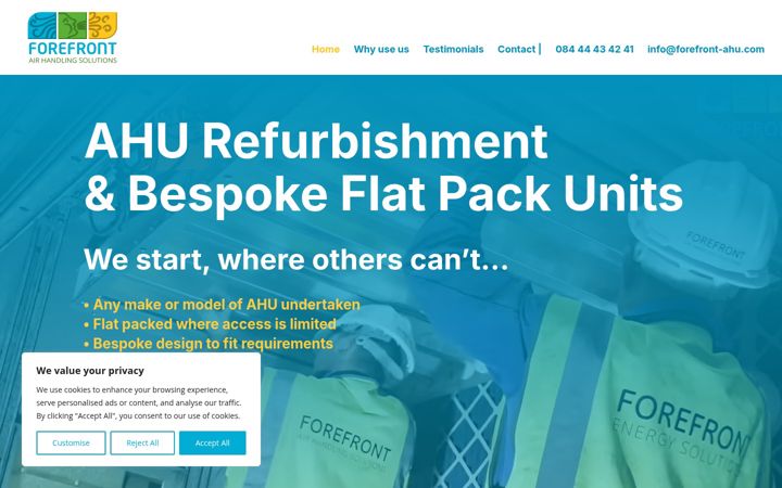 Screenshot of forefrontenergy.co.uk