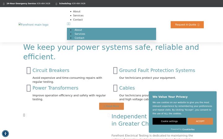 Screenshot of forefronttesting.com